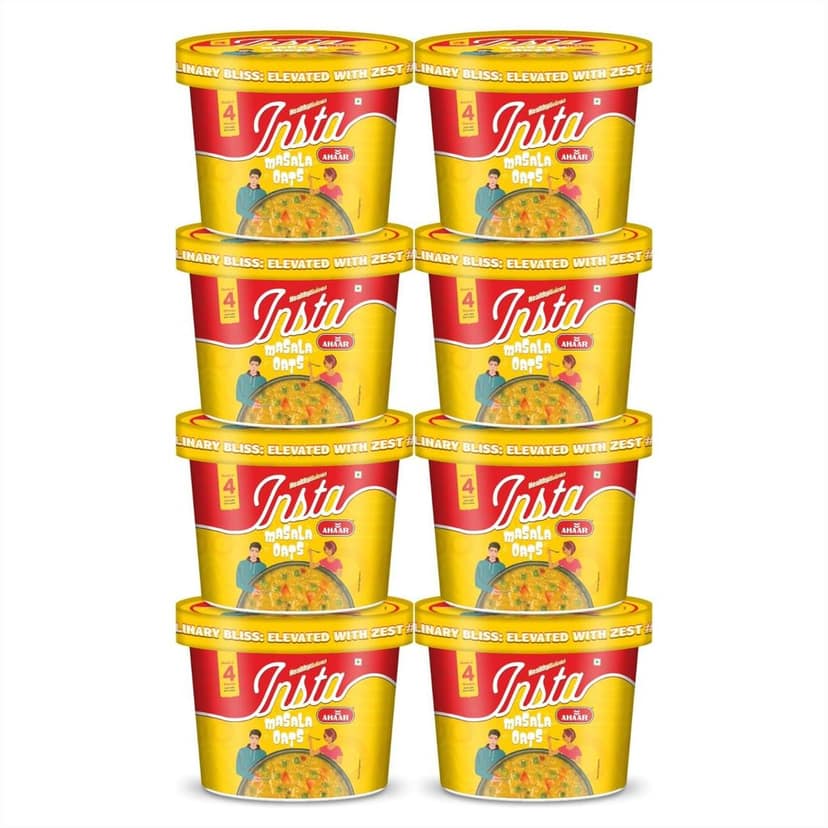 Insta Ahaar Masala Oats - Cup 55g | Ready-to-Eat | Instant Snack