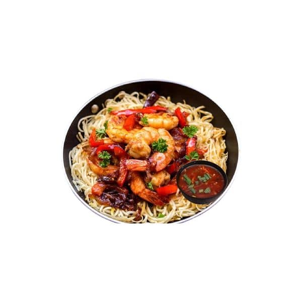 Prawn Pan Fried Rice with Gravy