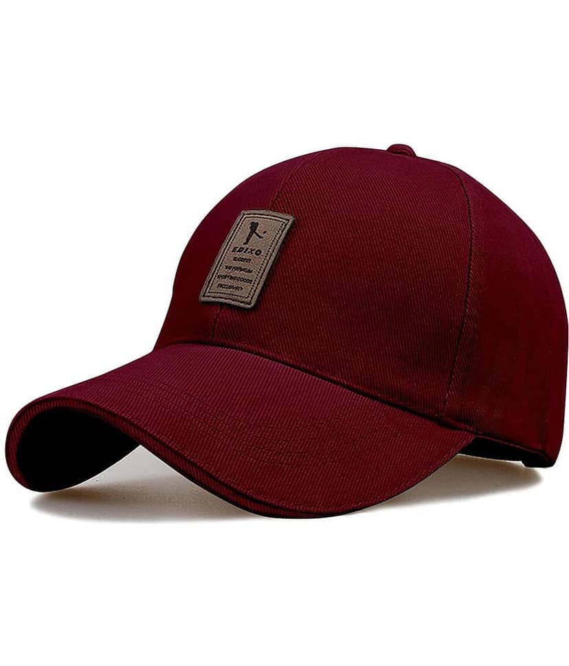 Bolax Pack of 1 cotton Men's Cap ( Maroon )