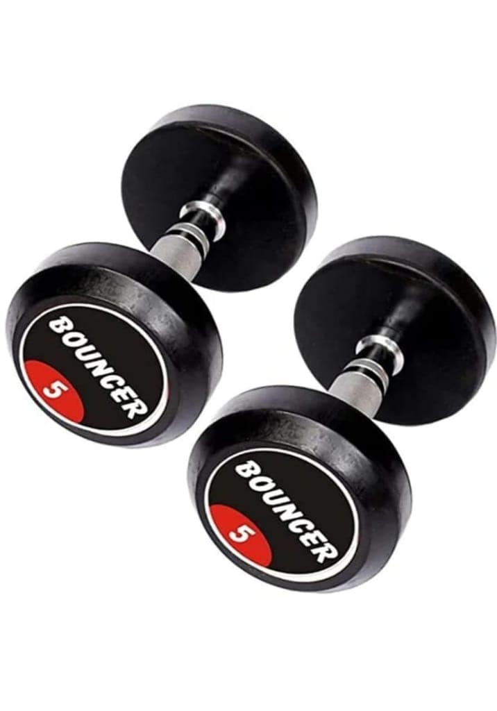 5 KG Bouncer Rubber Hex Dumbbell for Home & Gym Use - Best Quality Dumbbell Set for Home Workout view 2