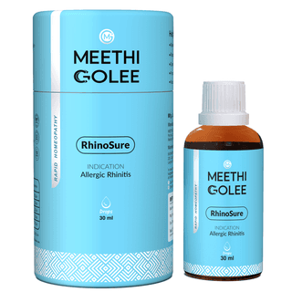 Meethi Golee RhinoSure Drops for Nasal & Allergy Comfort Support (30ml) | Advanced Homeopathy 2.0 Nasal Mucosal & Immune Response Balance Formula for Sneezing, Congestion & Clear Breathing | Fast Absorbing Oral Drops