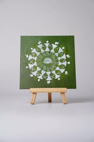 Canvase Warli Art, A Traditional Folk Painting