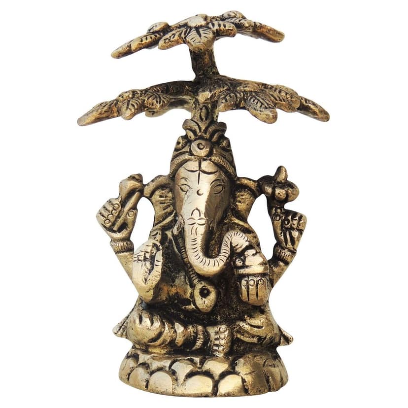 Brass Showpiece Ganesh Statue (BSMAS1223 G) view 2