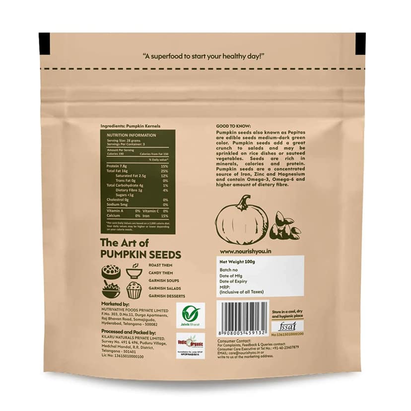 nourish you Raw Pumpkin Seeds view 3
