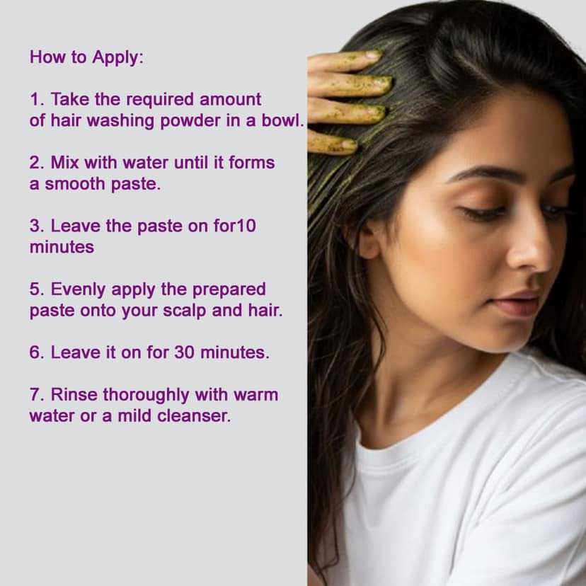Revitalizing Hair Mask | Promote Healthy Growth and Scalp Wellness | Hair Pack Aloe Vera, Hibiscus, Bhringraj | 21 Ayurvedic herbs Powder view 5