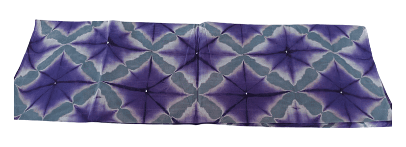 Violet Cotton Saree with unstitched blouse view 3