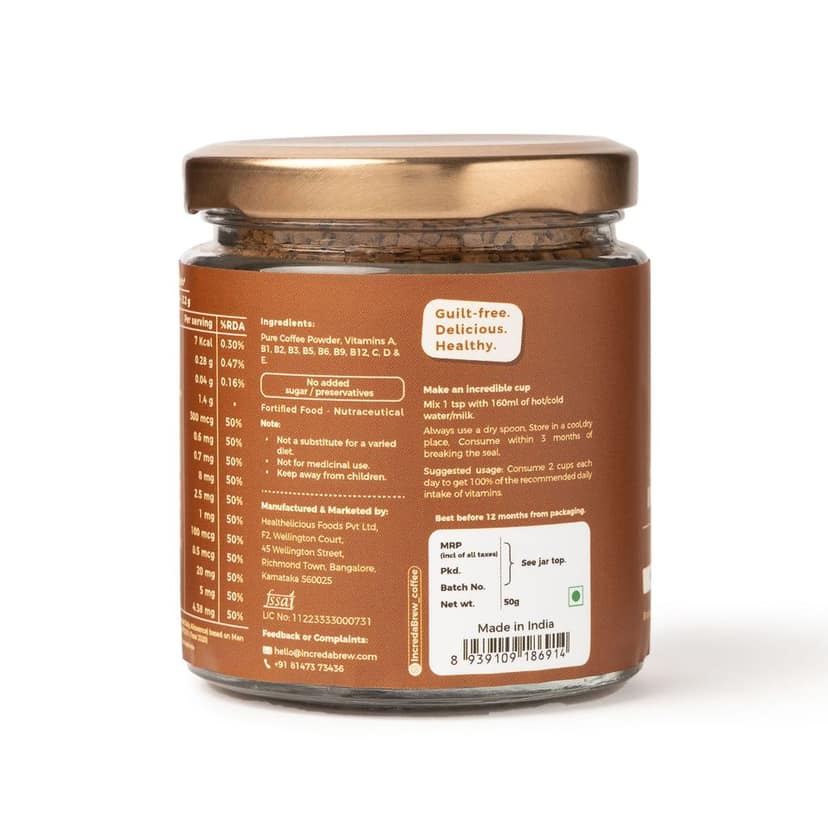 Original Wellness Instant Coffee - 2 x 50 gm Jars view 6