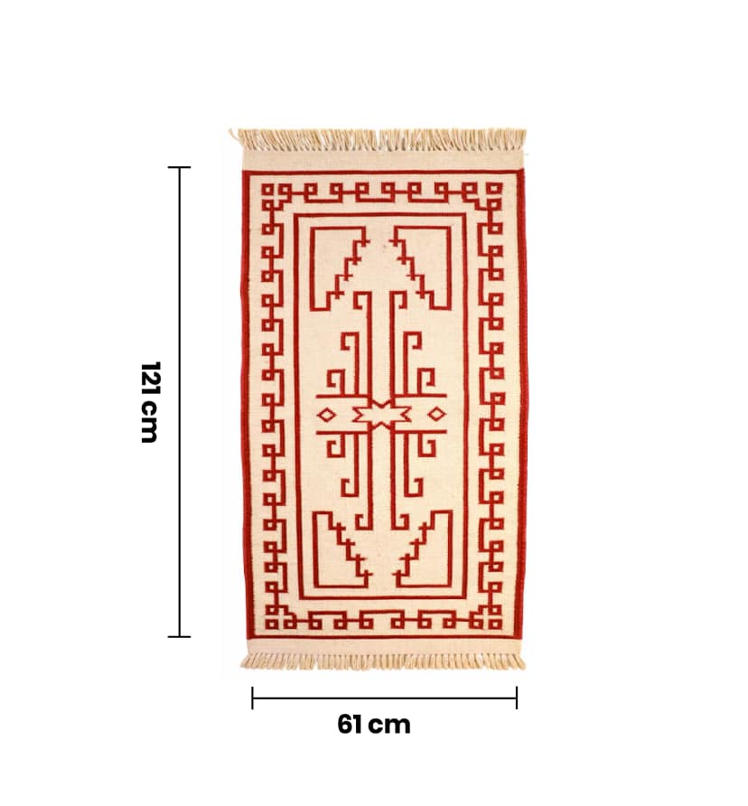 Handloom Punja Durrie Floor Carpet view 5