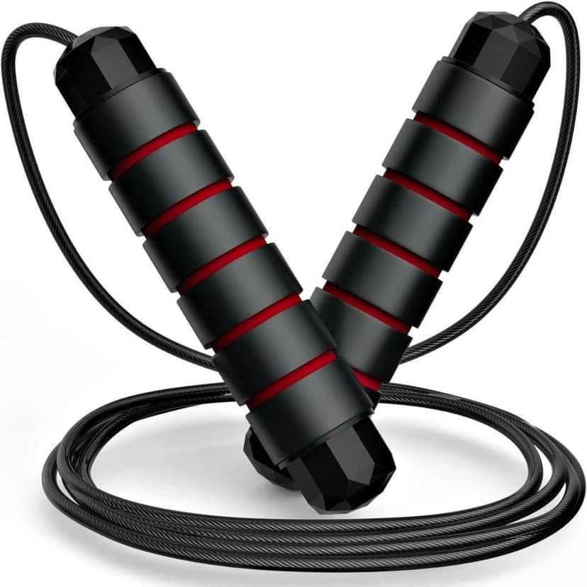 De Jure Fitness Jump Rope, Tangle-Free Rapid Speed Skipping Rope for Women, Men, and Kids, Adjustable Jump Rope Workout with Anti-Slip Handles for Fitness, Home Exercise & Slim Body
