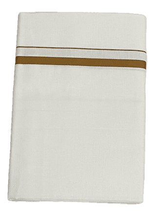 Pure White Cotton Classic border Dhothi - Mundu - Sarathi Vesti