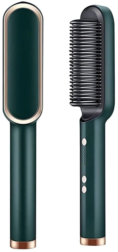 Hair Straightener Comb Brush with 5 Temperature Control | Electric Straightening & Smoothing Comb | Hair Styling Brush for Men, Women & Girls (Original Quality)