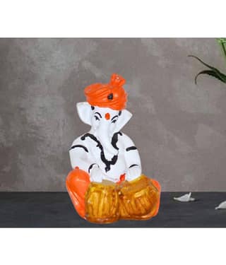 Miss Peach Handicraft & Artifact Showpiece 14 cm - Pack of 1
