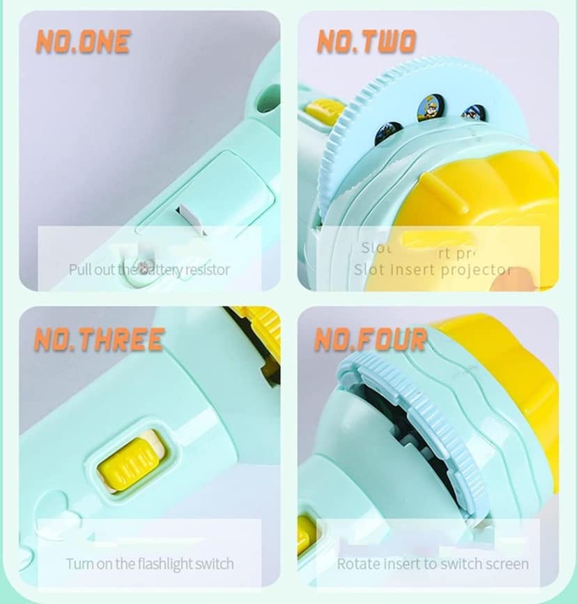 3 Slides Clear Projection Slide Flashlight Projector Torch for Kids, Mini Flash Light Projector Toys for Kids,Lighting Toys for Kids (Random Slides–Multicolor) view 5