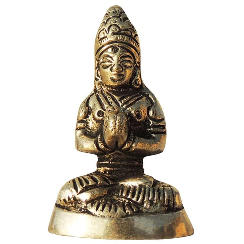 Brass Parvati Ji Premium Murti, Height : 3 Inch (BSMAS872 C) view 2
