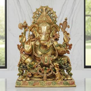 Brass Showpiece Ganesh Ji Statue (BSMAS658)