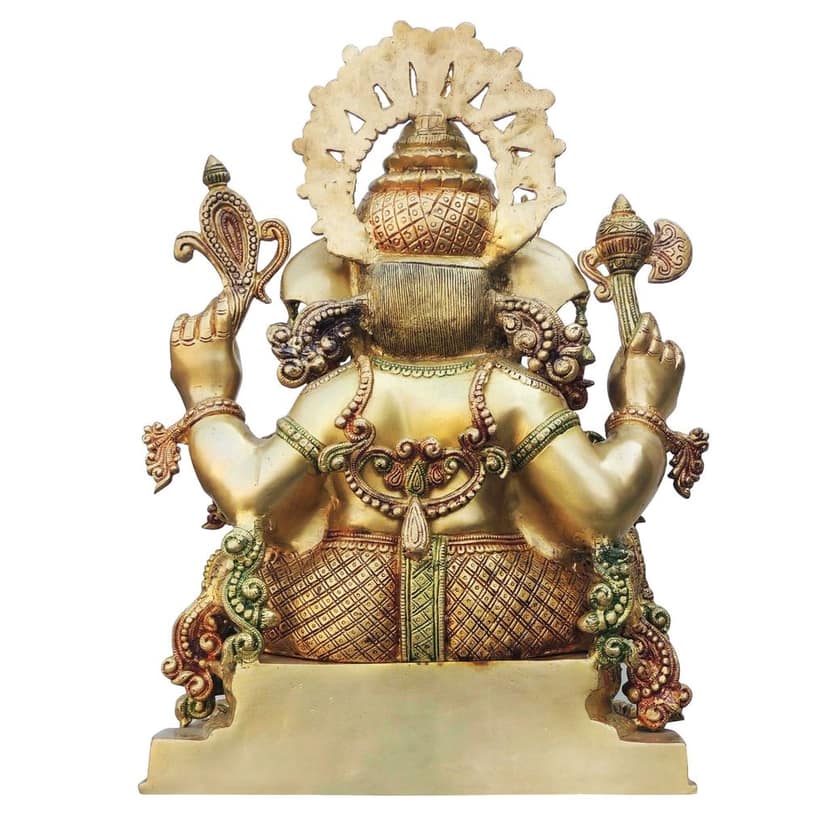 Brass Showpiece Ganesh Ji Statue (BSMAS658) view 3