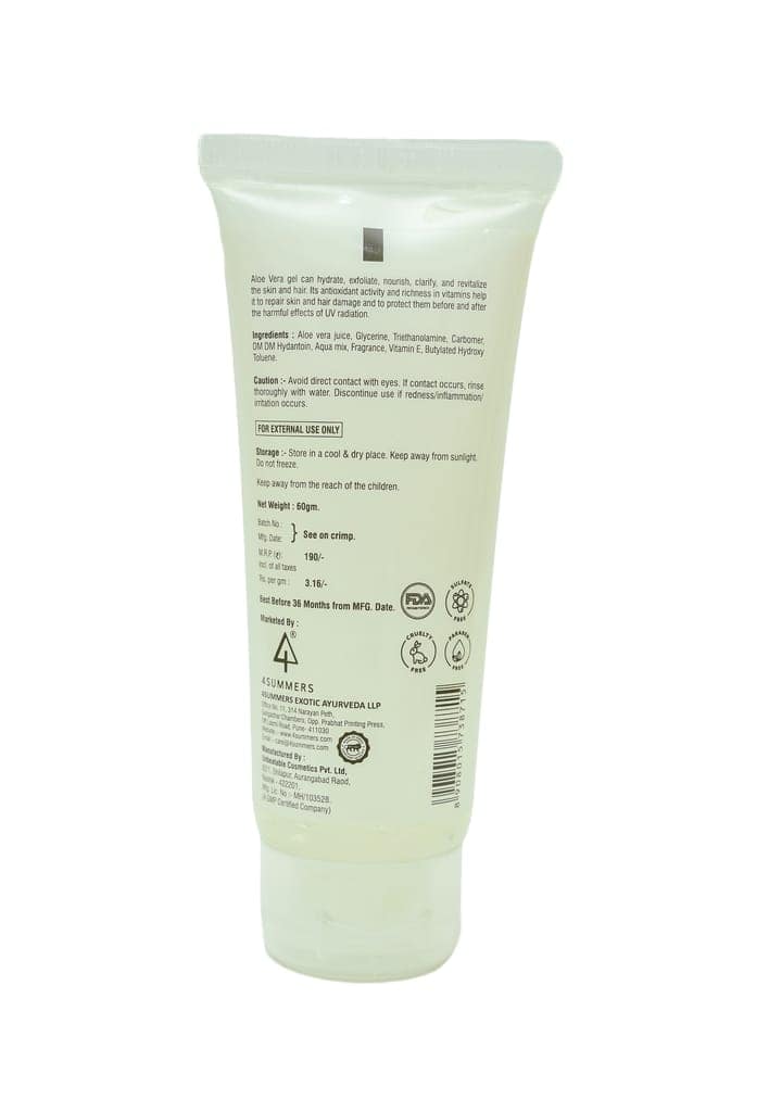 4Summers Aloevera Gel 60gm view 2