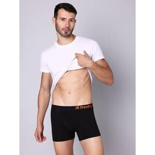 Redry Men's Underwear Anti Bacterial Micromodal Airsoft Trunk (Black) view 2