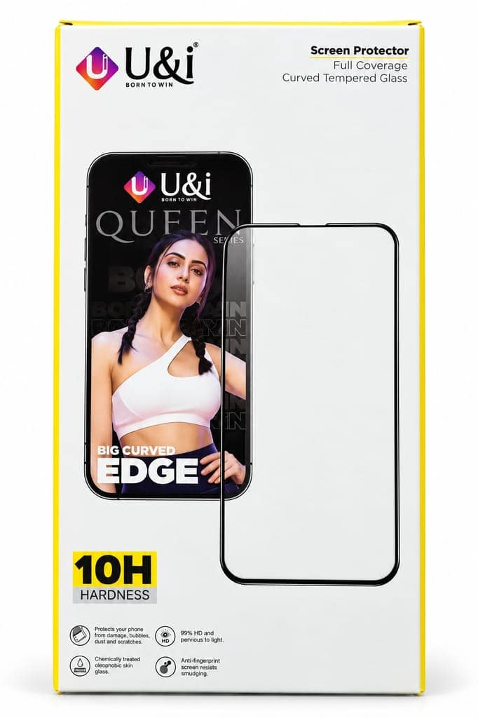 U&i Queen Series Full Coverage Curved Tempered Glass Screen Protector for iPhone 14 Pro Max view 2