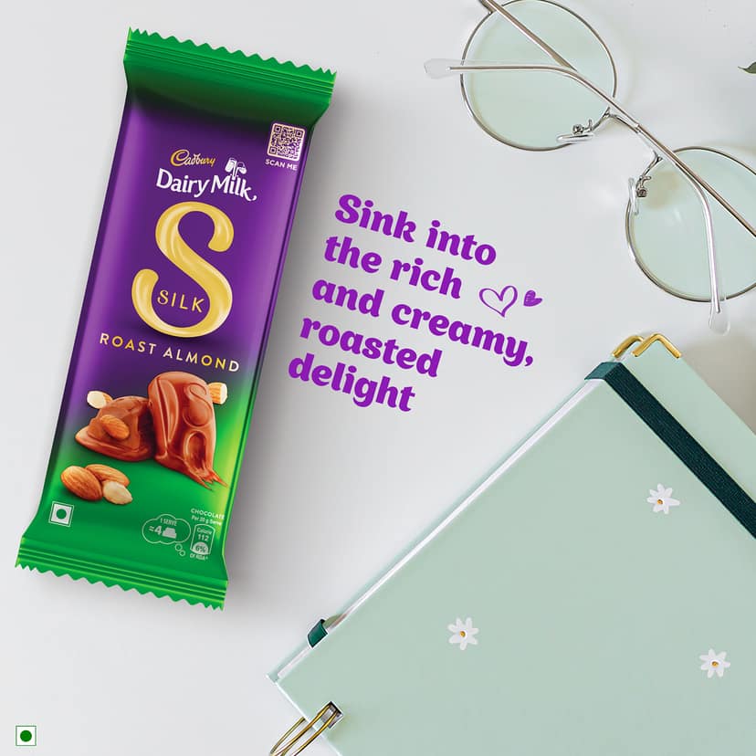 Cadbury Dairy Milk Silk Roast Almond Chocolate Bars, 143 g view 4