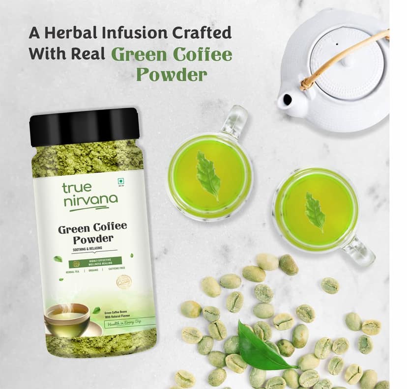 True Nirvana Green Coffee Beans Powder – Herbal Tea for Weight Management & Wellness view 6