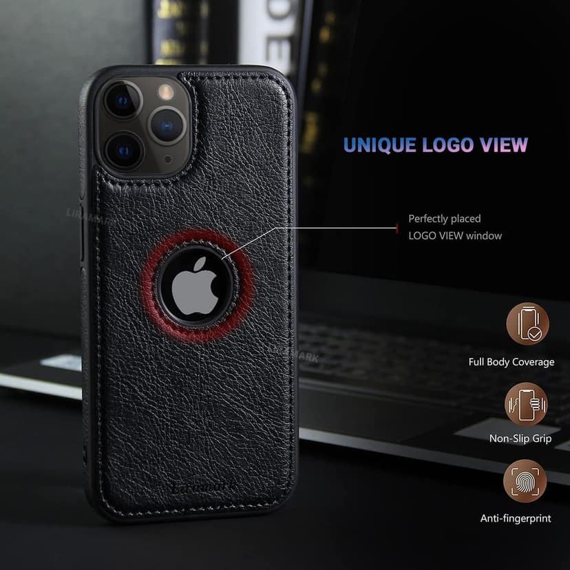 LIRAMARK PU Leather Flexible Back Cover Case Designed for iPhone 11 Pro view 3