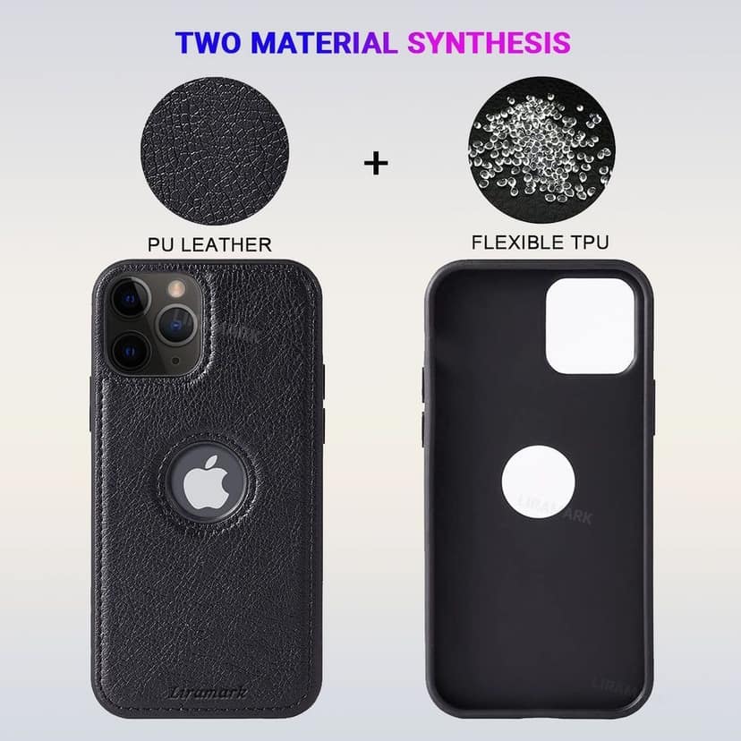 LIRAMARK PU Leather Flexible Back Cover Case Designed for iPhone 11 Pro view 6