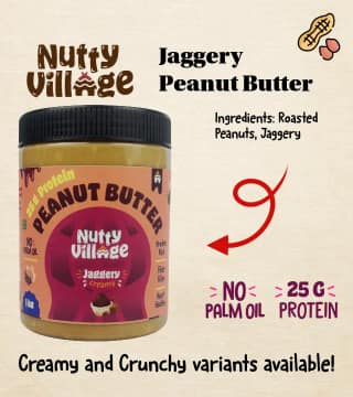 Nutty Village Jaggery Peanut Butter Creamy 1 kg