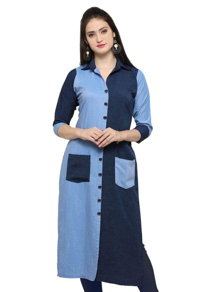 SHOPPING QUEEN Women's Rayon Straight Kurta view 4