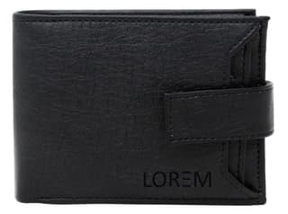 LOREM Removable Card Holder Bi-Fold Faux Leather 7 ATM Card Slots Wallet for Men-UF