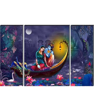 Saf Lord Radha Krishna ji Religious wall hanging MDF Painting