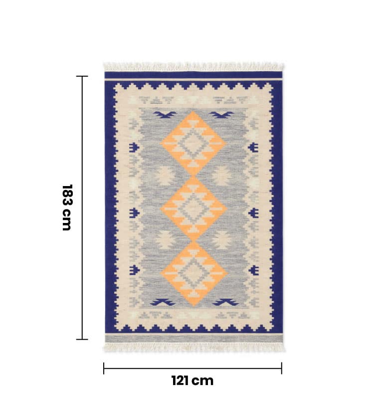Handloom Punja Durrie Floor Carpet view 5