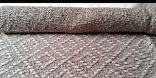 PASHANMO Hand-Woven Cotton Rug with Diamond Weave and Tassels – Mud colored, 4ft x 6ft
