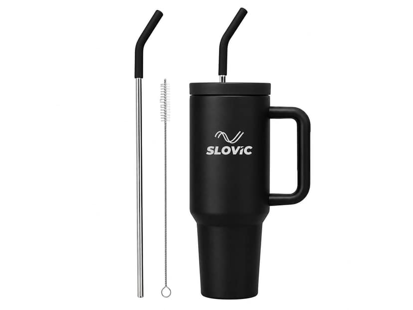 Slovic Stainless Steel Insulated Tumbler 1200ml - Black