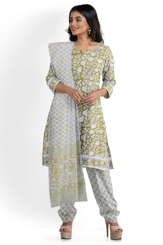 Garvi Gurjari (A Gujarat Govt Enterprise Hand Block Print Cotton Dress Material/Salwar Suit(GGCBPSS20) view 2
