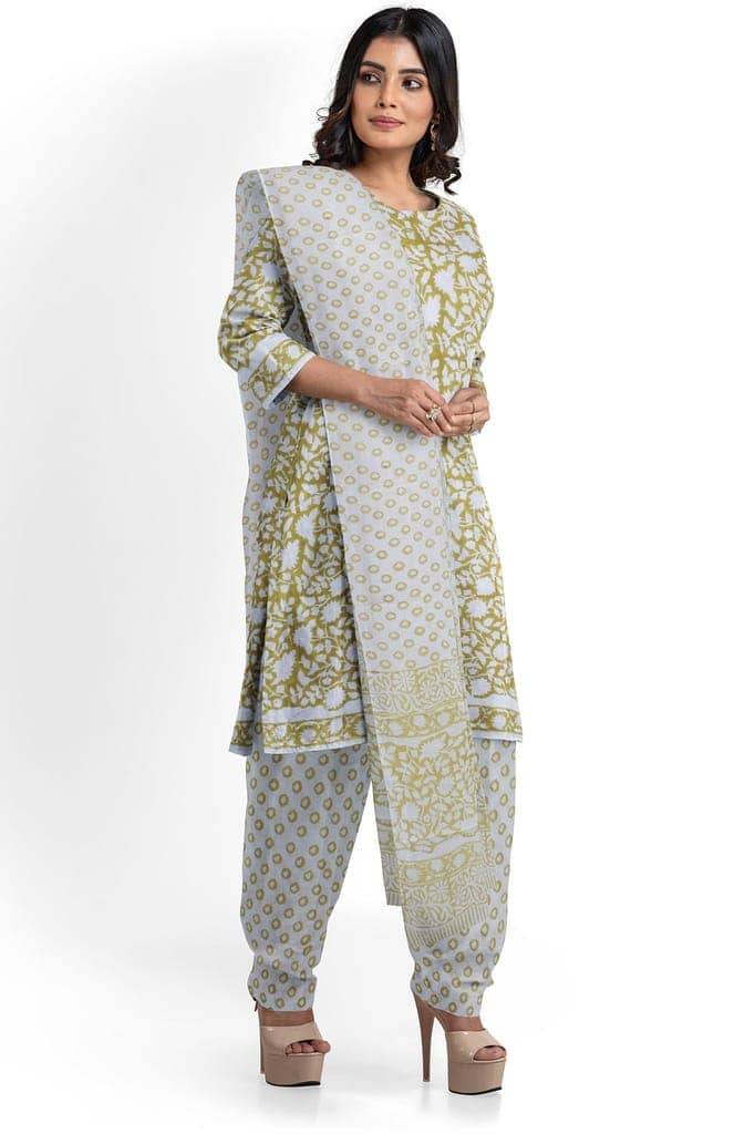 Garvi Gurjari (A Gujarat Govt Enterprise Hand Block Print Cotton Dress Material/Salwar Suit(GGCBPSS20) view 3
