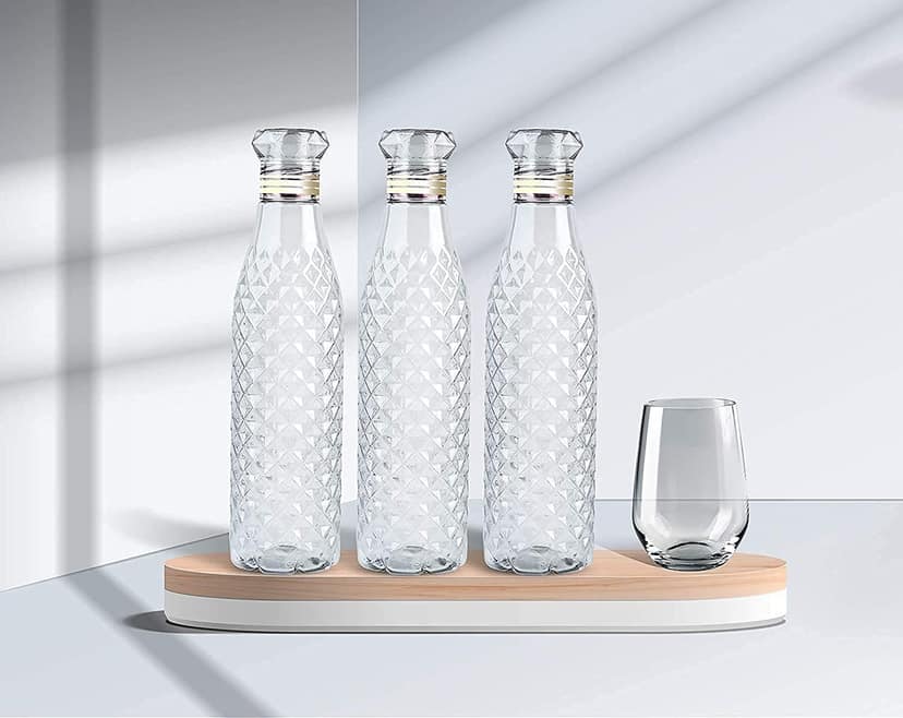 Summer Transparent Water Bottle Pack of 5 1000 ml Bottle