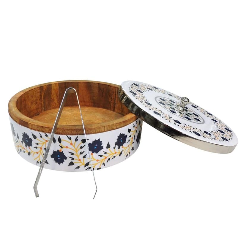 Wooden Decorative Bowl | Natural Finish Home & Table Decor, Diameter : 8.7 Inch (WMAS075 A) view 2