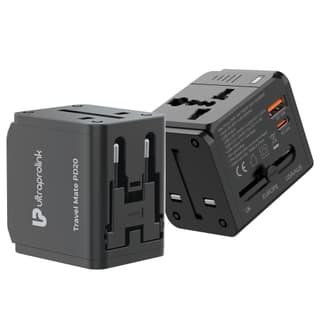 Slimmest Universal World Travel Adapter cum charger-Travel Mate PD20W | Charges iPhone 15/16 , 50% in just 30 minutes.UM1189