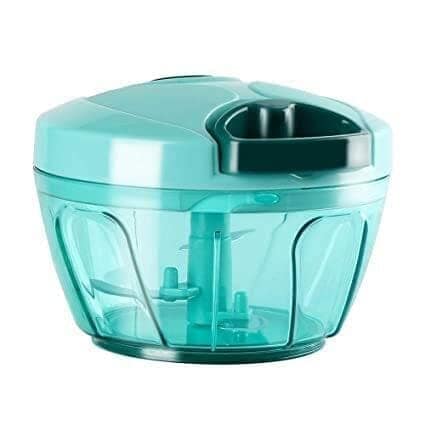 GLOBAL IMPEX Vegetable Hand Chopper with 3 Stainless Steel Blade and Whisker Multipurpose Vegetable Chopper, Dry Fruit and Onion Quick Chopper Machine for Kitchen