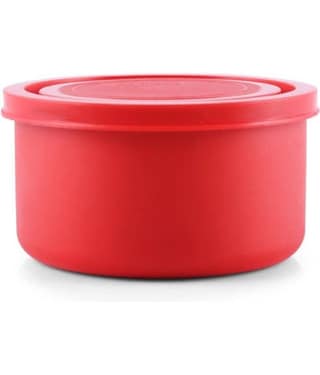 Kitcorner Lock N Steel Steel Red Food Container ( Set of 1 )