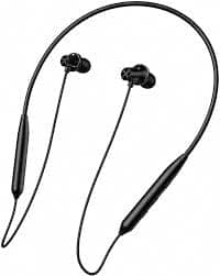 Wireless Bluetooth Neckband Earphones with Magnetic Earbuds, Black and Red