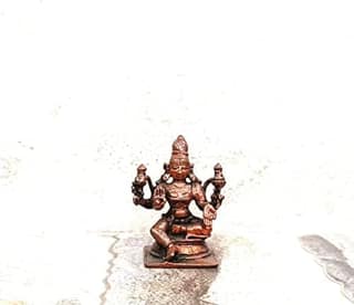 Searchers Paradise - Copper Idols Lakshmi ,1.7 inches, Copper Handmade 40 Grams, Patina Antique Finish, Pack of 1 Piece