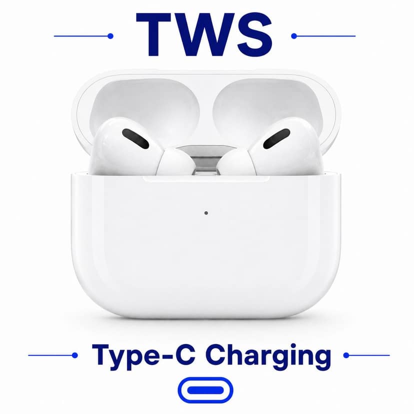 Tarendra TWS Wireless Earbuds Bluetooth 5.3 with Touch Control | Type-C Fast Charging Case | Deep Bass Earphones with Mic