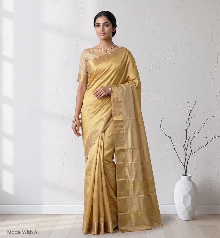 Handloom Chanderi Pattu Silk Saree view 7