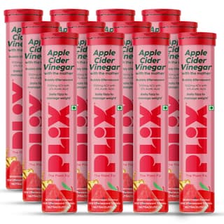 Fitness Journey - Apple Cider Vinegar Effervescent Pack of 12 Tubes__3 Months__180 Tablets