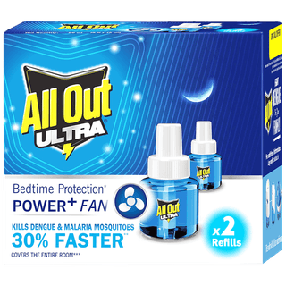 All Out Ultra Liquid Vaporizer/Mosquito Repellent Refills - Kills Dengue, Malaria & Chikungunya Mosquitoes, 45 Ml (Pack Of 2)