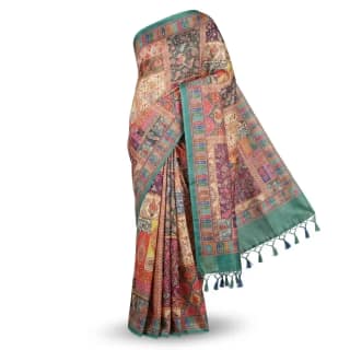 Sambalpuri Multicolor Heritage Patchwork Handloom Saree
