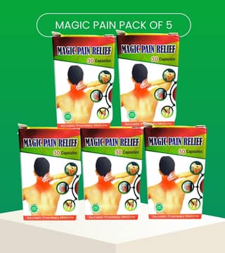 Magic Pain Relief Tablets - Pack of 5 (30 Tablets Each)