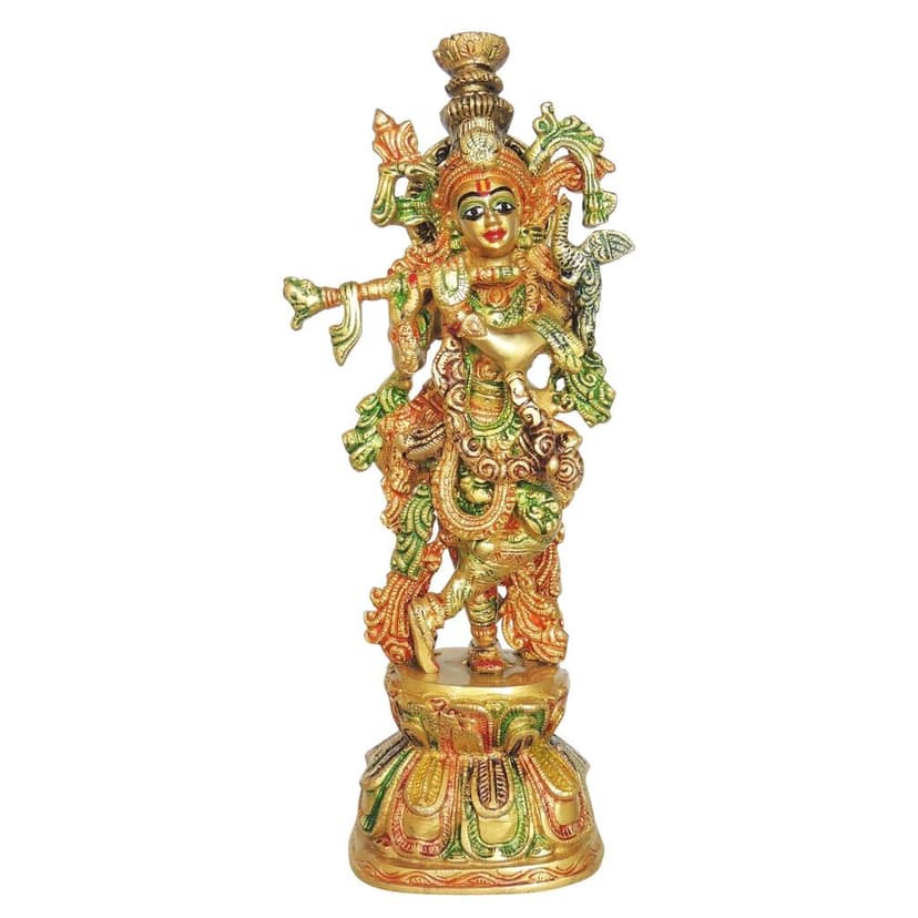 Brass Showpiece Krishna Ji God Idol Statue (BSMAS1409 K) view 2